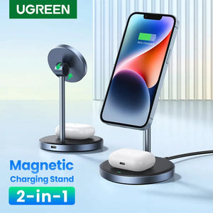 Magnetic Wireless 20W Max Power 2-in-1 Charging Stand For iPhone