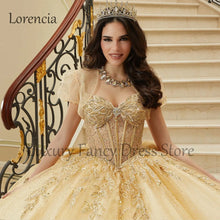 Butterfly Applique Beaded Bow 3D Flowers Quinceanera Dress