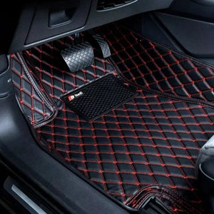 All Weather Protection Non-Slip 3D Leather Diamond Print Floor Mats