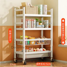 Bookshelf Storage Multi Story Multifunctional Snack Trolley Cart