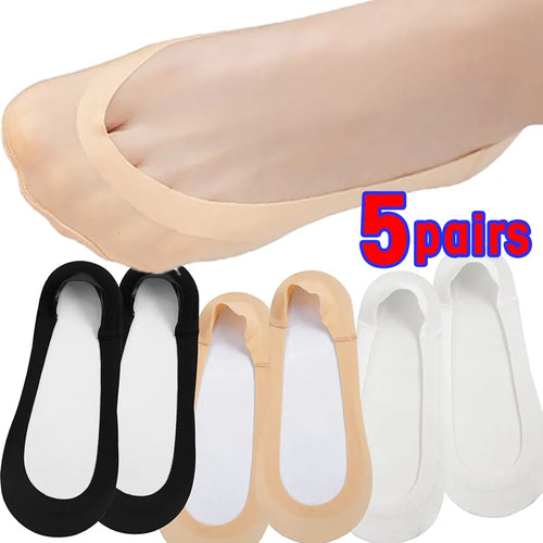 Multi-pack Ultra-thin Silicone Anti-slip Invisible No Show Socks