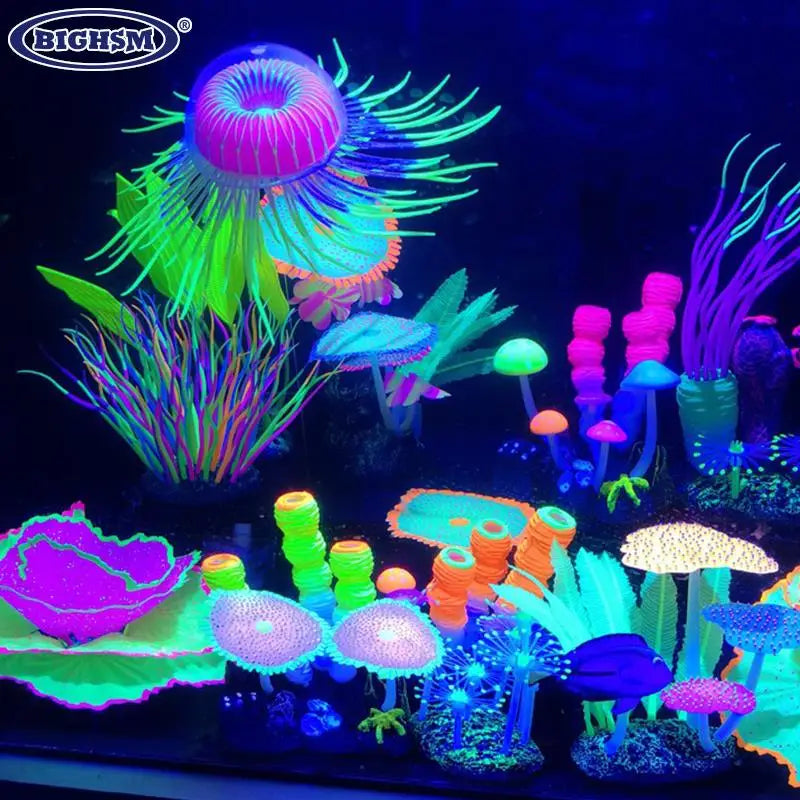 Fluorescent Aquarium Coral Decor