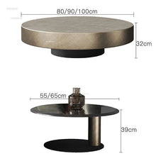Nordic Glass Creative Round Metal Side Designer Coffee Table