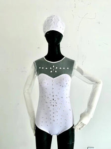 White Flower Dress Costume with LED Lights