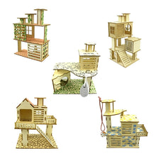 Wooden Villa House Climbing Small Animal House