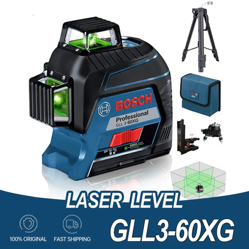 BOSCH 12 Line Laser 3D Self-leveling 360 Horizontal & Vertical Measuring Tool