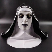 Horror Nun Latex Mask with Head Scarf