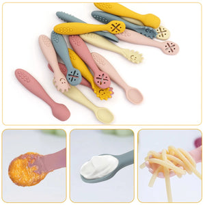 3PCS Cute Baby Learning Utensil Set