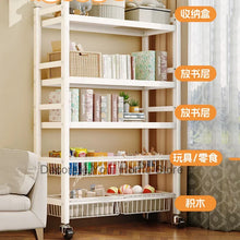 Bookshelf Storage Multi Story Multifunctional Snack Trolley Cart