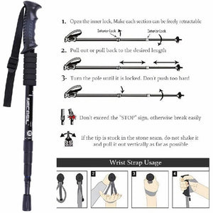 Aluminum Alloy Telescopic Lightweight Walking Stick