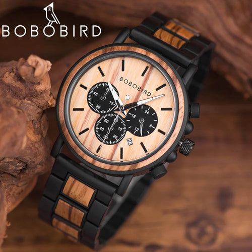 BOBO BIRD Wooden Personality Creative Design Watch