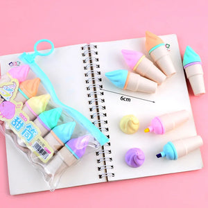 6Pcs Creative Novelty Highlighter Set