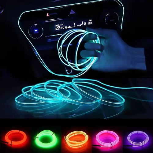 Car Environment El Wire Neon USB Flexible Neon Interior Lights