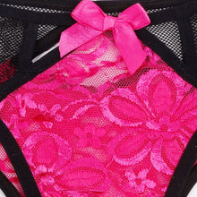 Open Bowknot Floral Print See-through Thongs