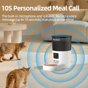 ROJECO Automatic Cat Feeder With Camera with Remote Control