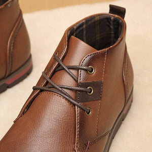 BHKH Faux Leather Casual Boots