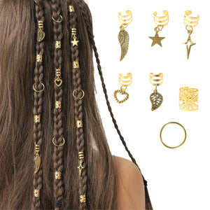 45pcs Alloy Dreadlock Hair Ring