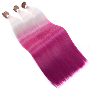 30" Colorful Straight Hair Bundles