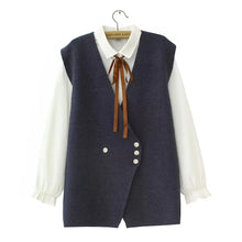 Stylish V-Neck Solid Color Knitted Sweater Vest