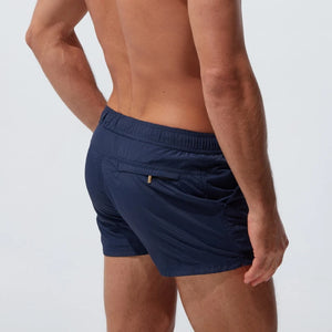 Breathable Solid Drawstring Quick-drying Swimming Trunks