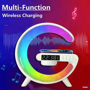 Mini Multifunction Wireless Night Light Fast Charging Charger Pad Stand & Speaker