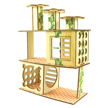 Wooden Villa House Climbing Small Animal House