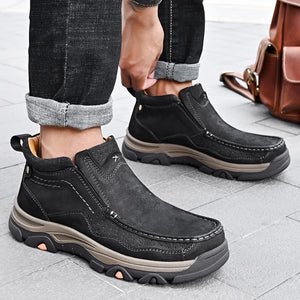 Genuine Leather Rubber Ankle Boots