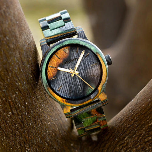 BOBO BIRD Colorful Wood Watch