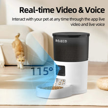 ROJECO Automatic Cat Feeder With Camera with Remote Control