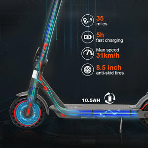 Electric 350W 31km/h Shock Absorption Smart APP Folding Scooter