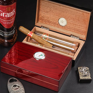 Cedar Wood Portable Cigar Box Humidor