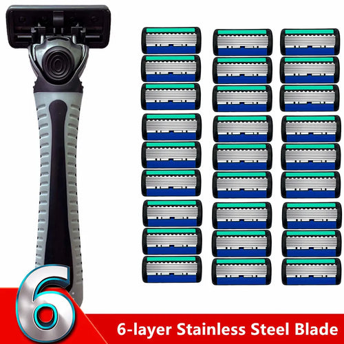 Classic 6 Edge Safety Razors  and Handle