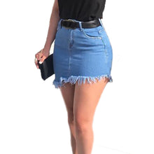 Multi-button Trendy Denim Skirt