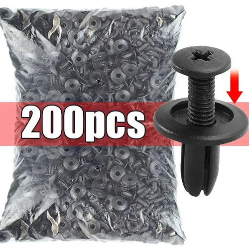 10-200pcs 8mm Plastic Rivets Fasteners