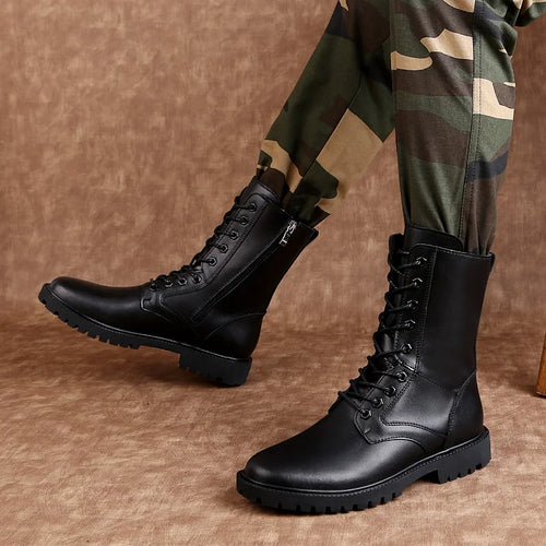 Military Style Leather Boots