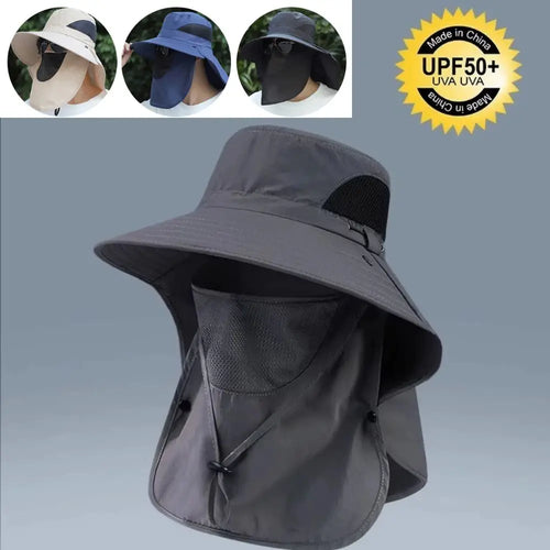 Sun Protection Bucket Hat with Neck Flaps