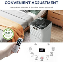 COSTWAY 10000BTU Portable Air Conditioner with Drying, Fan, Sleep Mode, 2 Speeds, 24H Timer Function, Remote Control