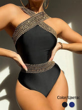Designer Strap & Belt Bathing Suit