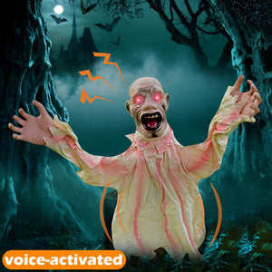 Scary Doll Plug-in Swing Ghost with Voice Control