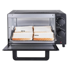 Mainstays 4 Slice Toaster Oven with 3 Setting Baking Rack and Pan