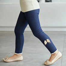 Thick Warm Winter Bow Bottom Jeans