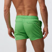 Breathable Solid Drawstring Quick-drying Swimming Trunks