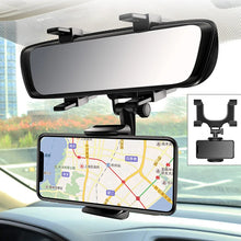 360° Car Rearview Mirror Phone Holder Rotating Adjustable Telescopic