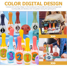 Colored Bowling Pin & Ball Game