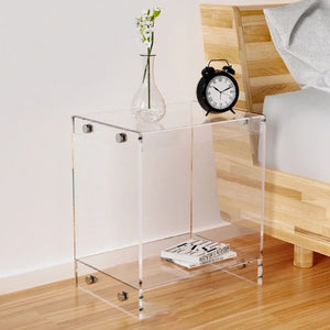 Nordic Simple Double-layer Acrylic Transparent Bedside Table