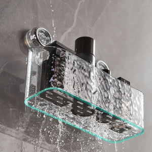 Suction Cup Rectangle Organizer Shelf No Drilling