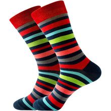Happy Colorful Striped Argyle Geometric Print Socks
