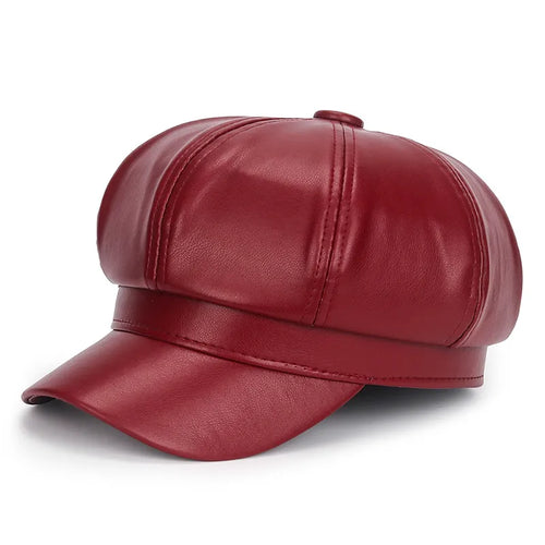 Faux Leather Adjustable Cap