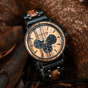 BOBO BIRD Ebony Wood Watch w