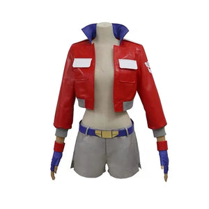 Transformers Optimus Prime Leather Short Jacket Set Costume